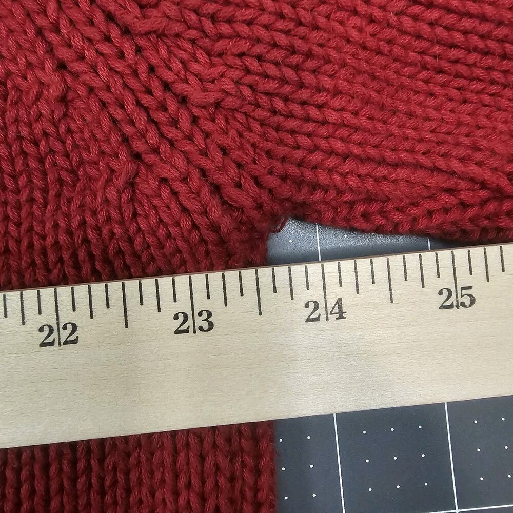 Vintage J Crew Roll Neck Sweater XL Red Collar 90s Preppy Jumper Knit Sailor - Picture 7 of 8